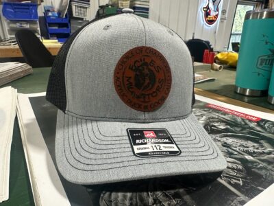 Gray and Black Mesh Back Dog Logo Hat